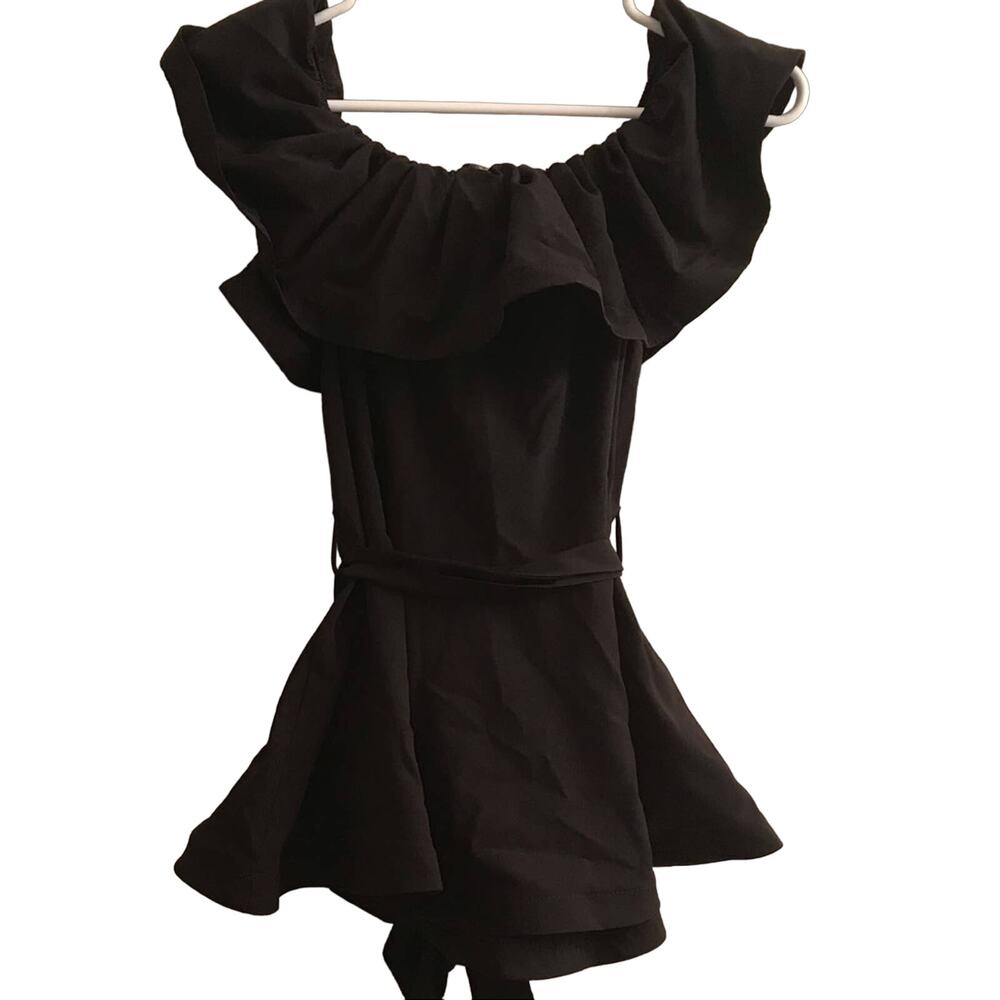 Daisy Black Ruffle Tank Top - Picture 4 of 5